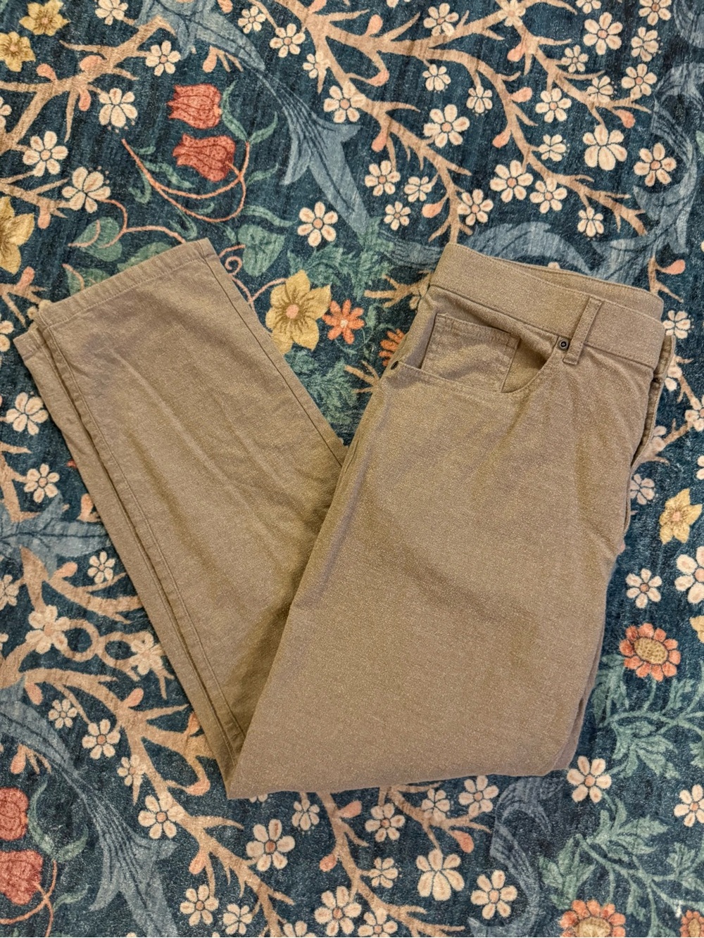 Kirkland Signature - Men’s Brushed 5-Pocket Pants (Beige) 32x29